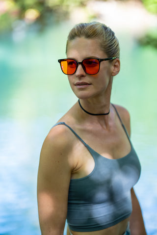 Blaulichtfilter Brille Odin orange (rot) – Packshot