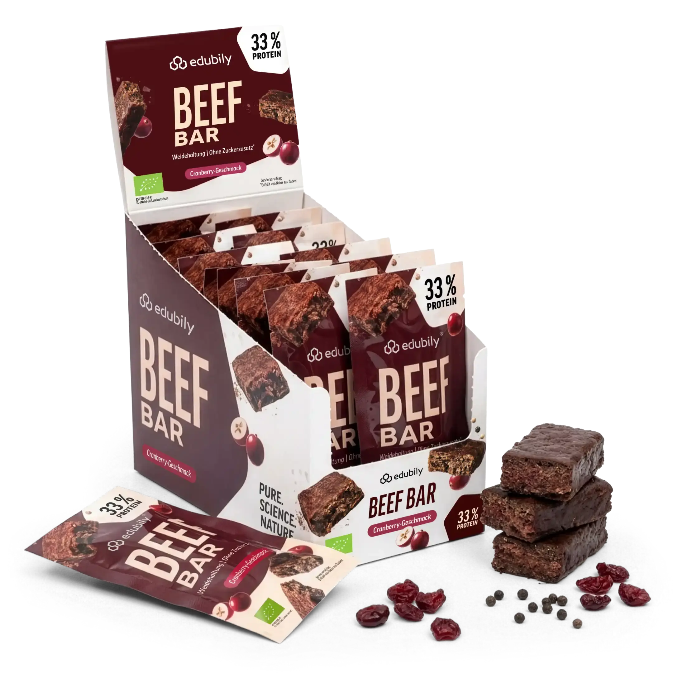 Beef Bar Cranberry – 12er Pack
