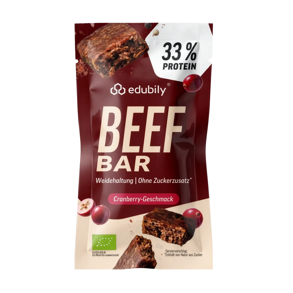 Beef Bar Cranberry – Einzelriegel Packshot