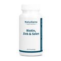 NatuGena Biotin, Zink & Selen – Zinkgluconat, D-Biotin & Natriumselenit (365 Presslinge)