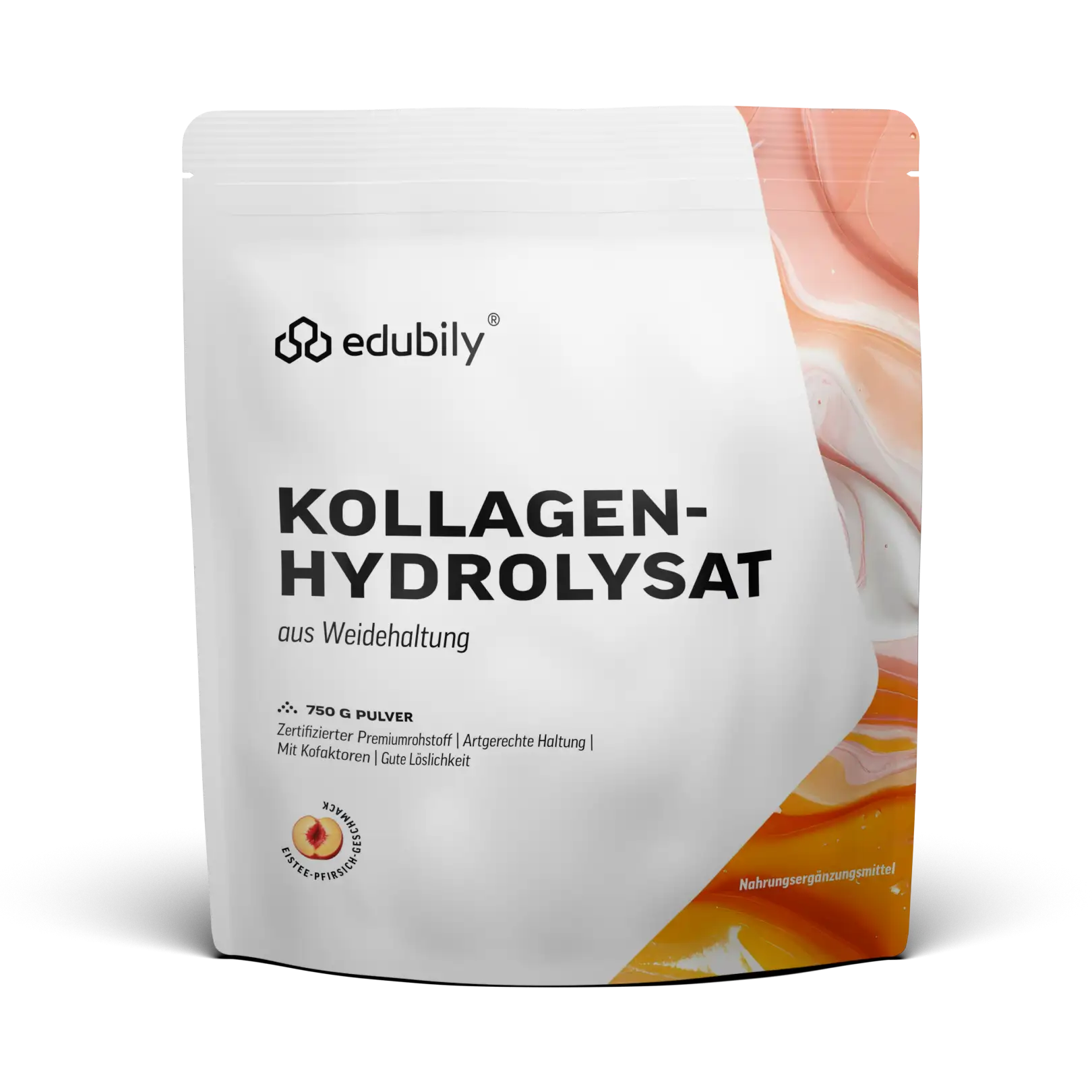 Kollagen-Hydrolysat Eistee-Pfirsich – Packshot