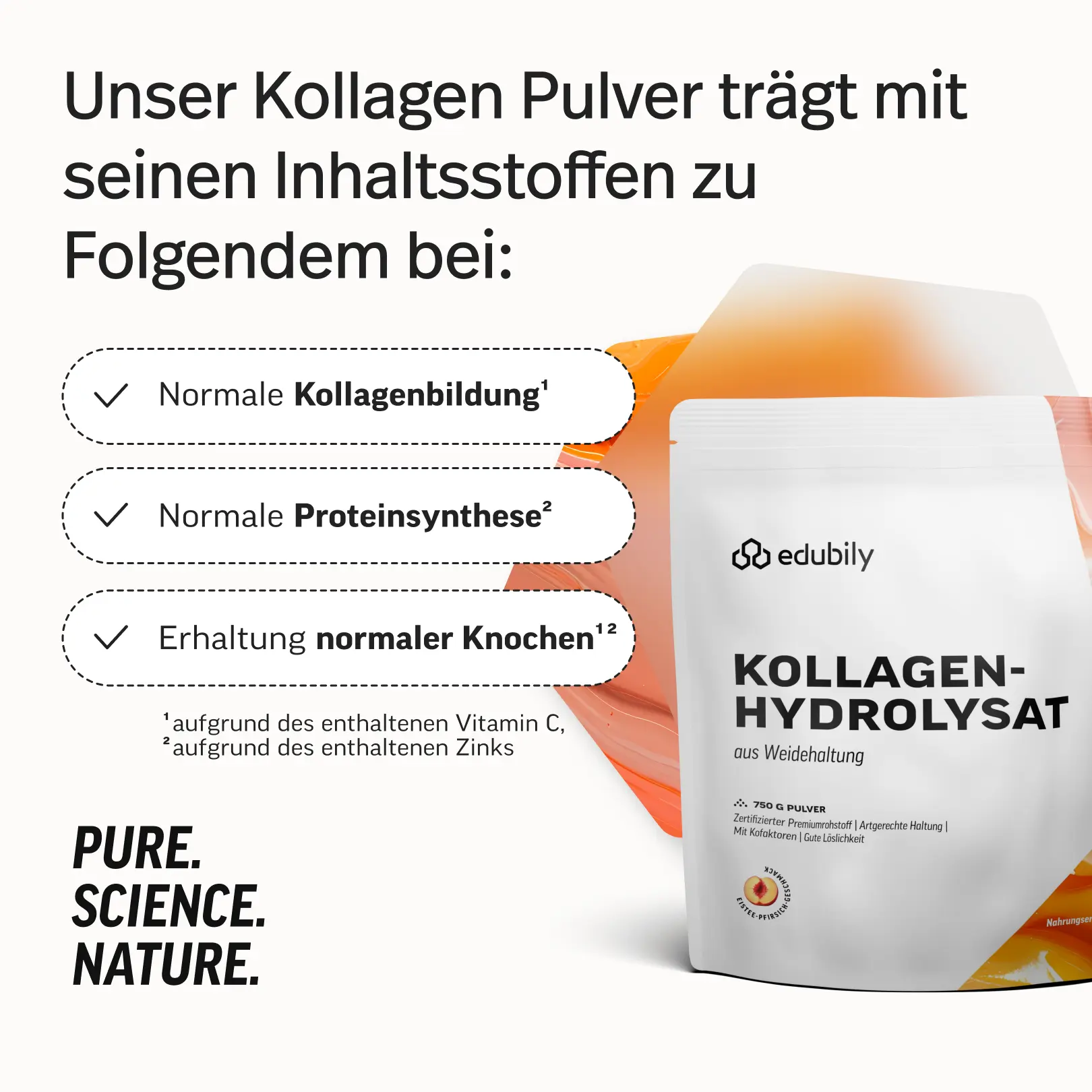 Kollagen-Hydrolysat Eistee-Pfirsich – Bild 2