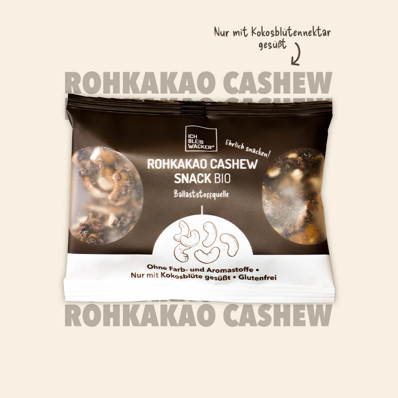 Rohkakao Cashew Snack Bio, 60 g – Packshot