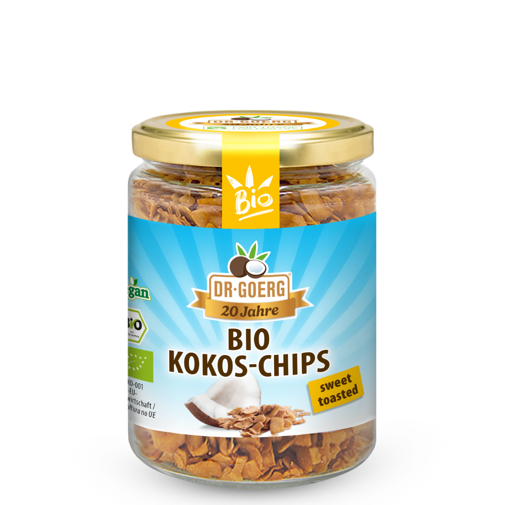 Premium Bio-Kokos-Chips 160 g – Packshot