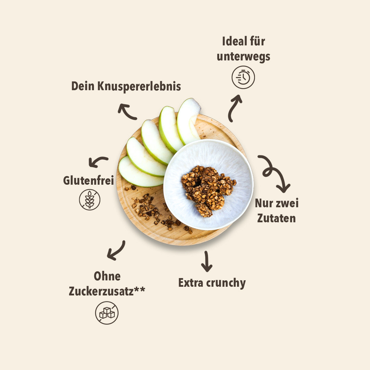 Crispies Apfel-Kakao Bio, 12g – Bild 2