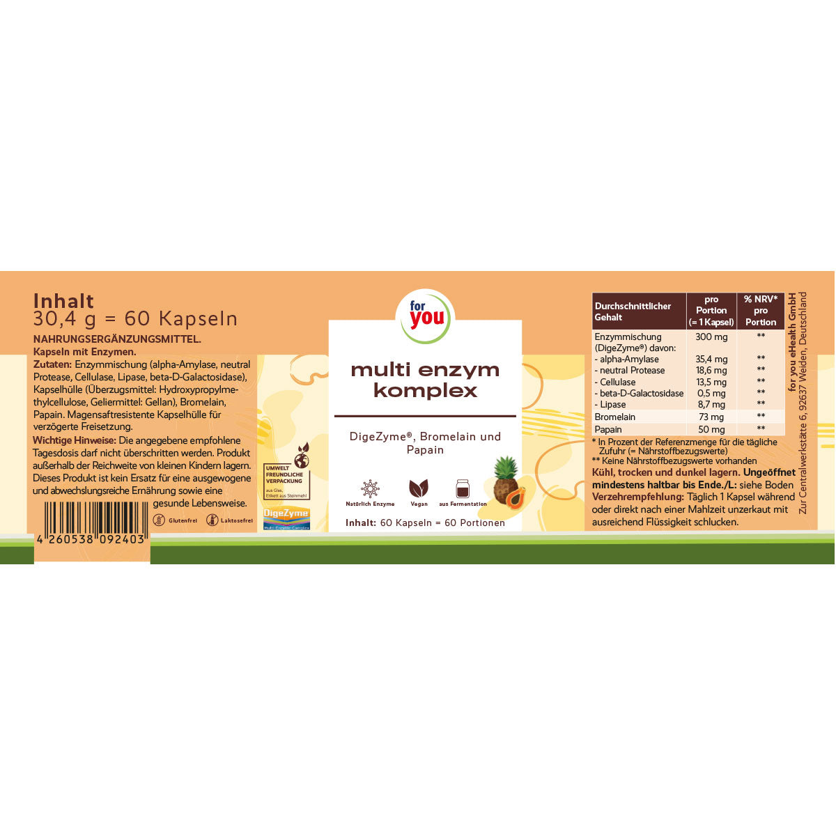 for you multi enzym komplex – Etikett