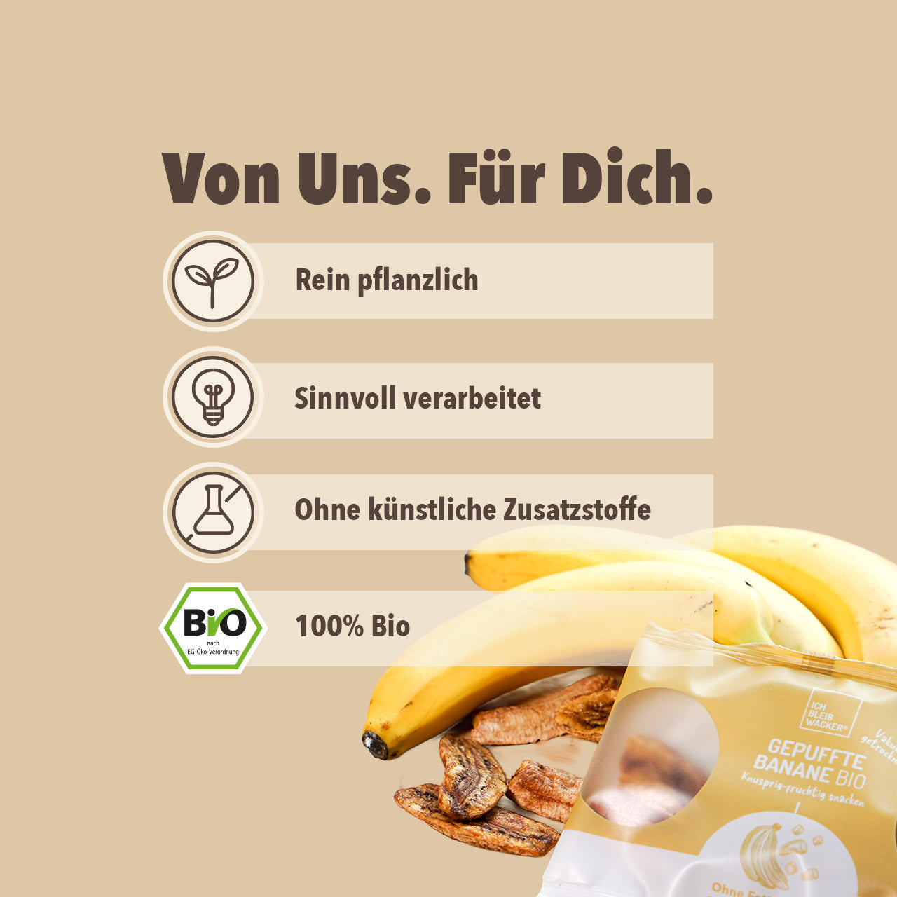 Gepuffte Banane Bio, 20g – Bild 4