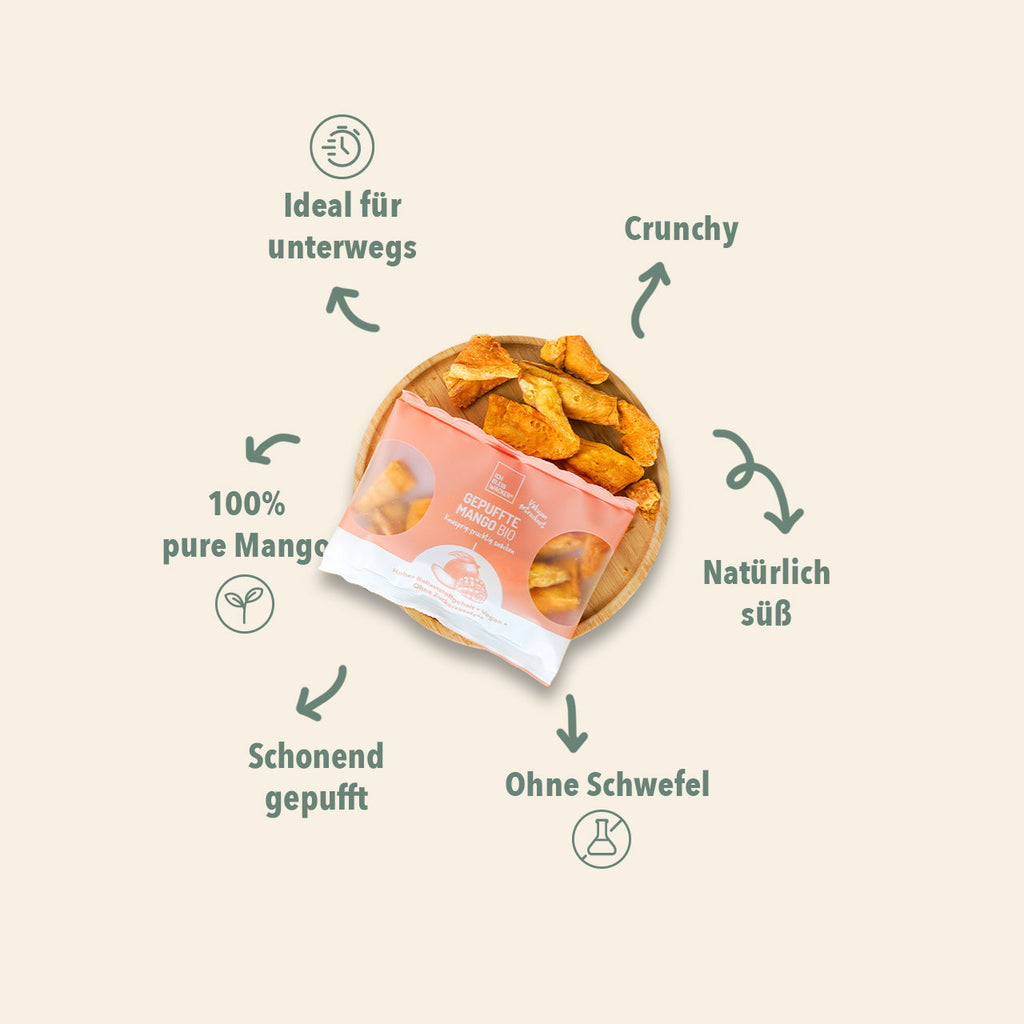 Gepuffte Mango Bio, 20g – Bild 2