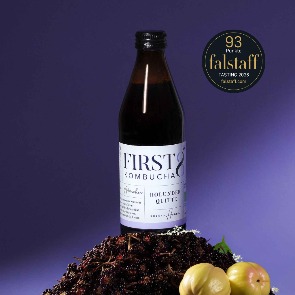 Raw Kombucha Holunder Quitte – Packshot