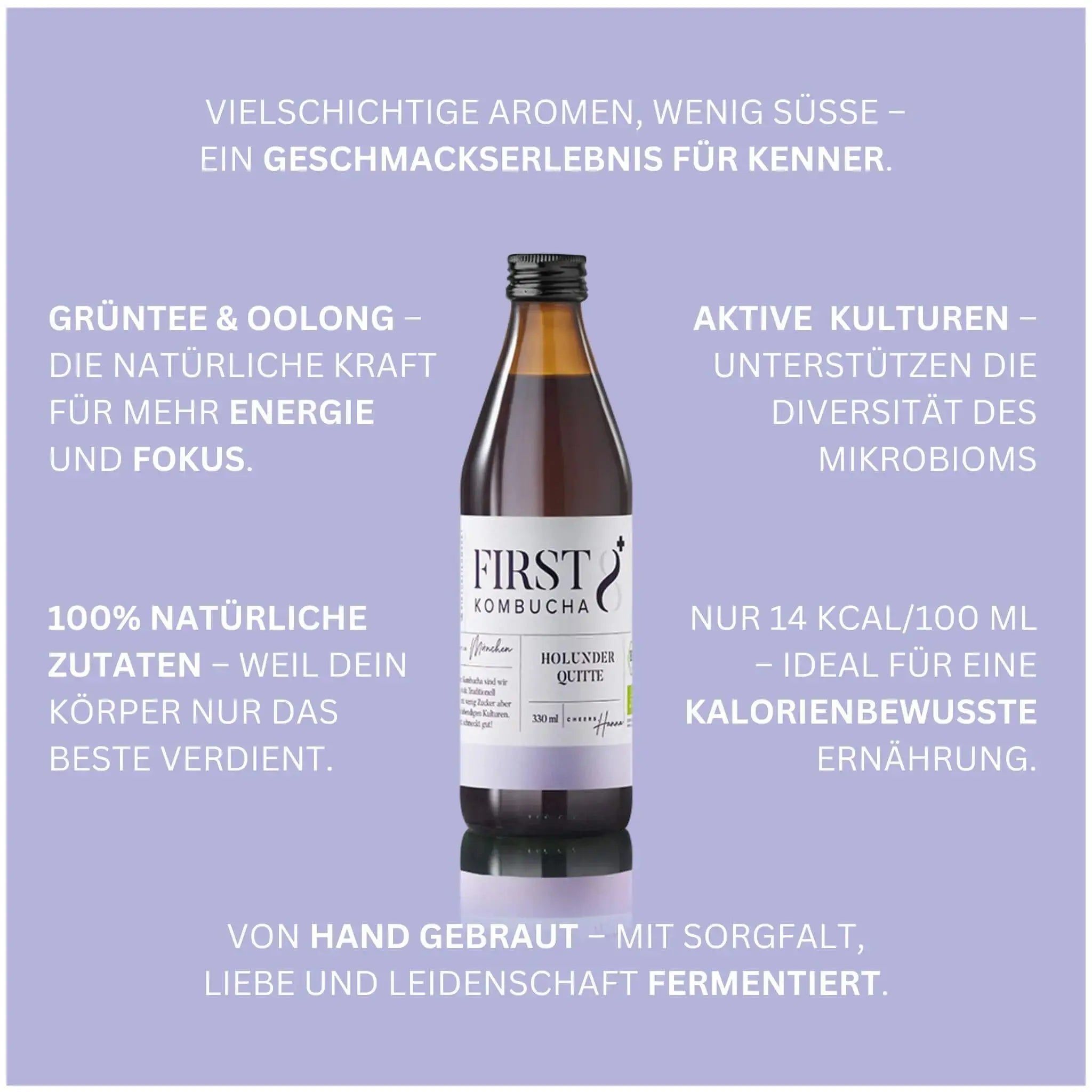 Raw Kombucha Holunder Quitte – Bild 4