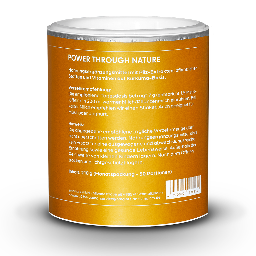 Golden Mushroom Milk 2.0 mit Chaga und Shiitake 210g – Bild 2