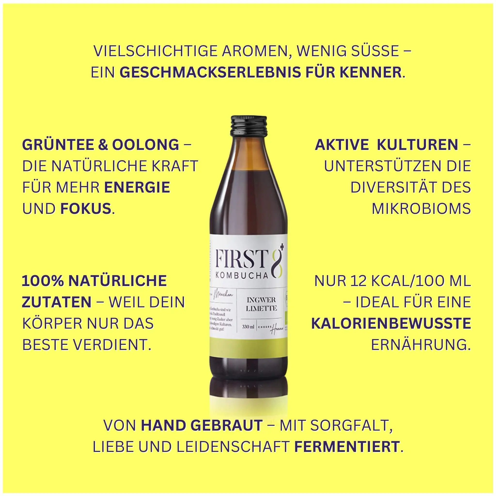 Raw Kombucha Ingwer Limette – Bild 4
