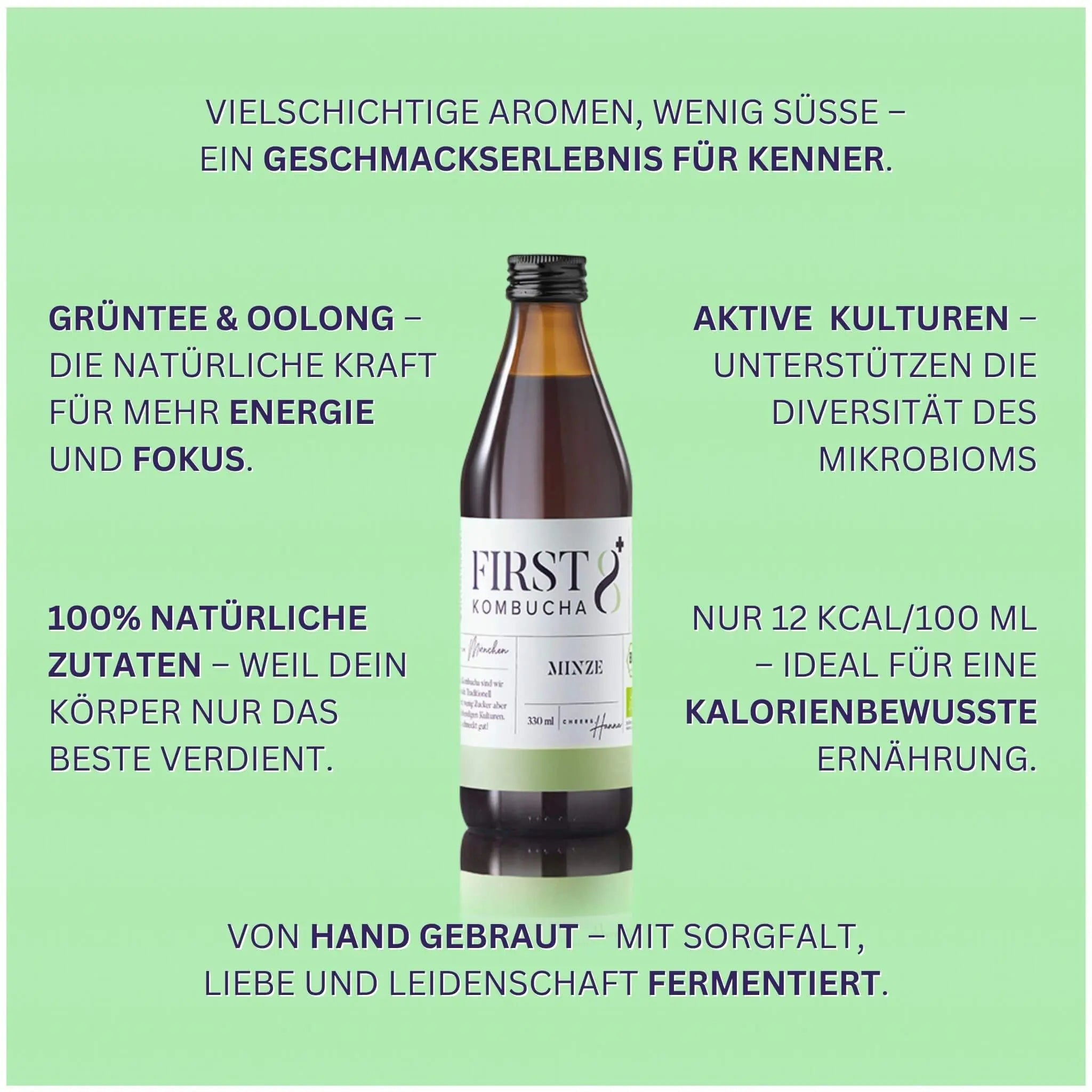 Raw Kombucha Minze – Bild 4
