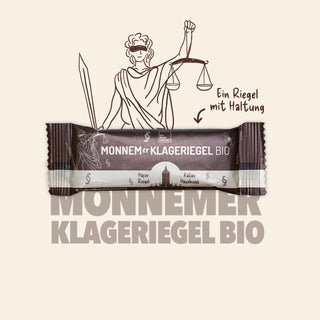 Monnemer Klageriegel Kakao-Haselnuss Bio, 40g – Packshot