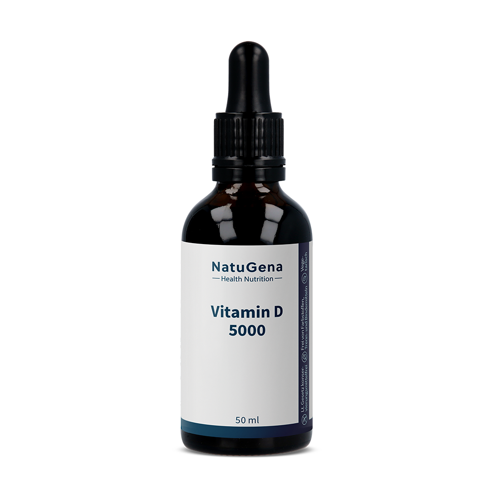 NatuGena Vitamin D 5000 – Tropfen in MCT-Kokosnussöl (50 ml) – Packshot