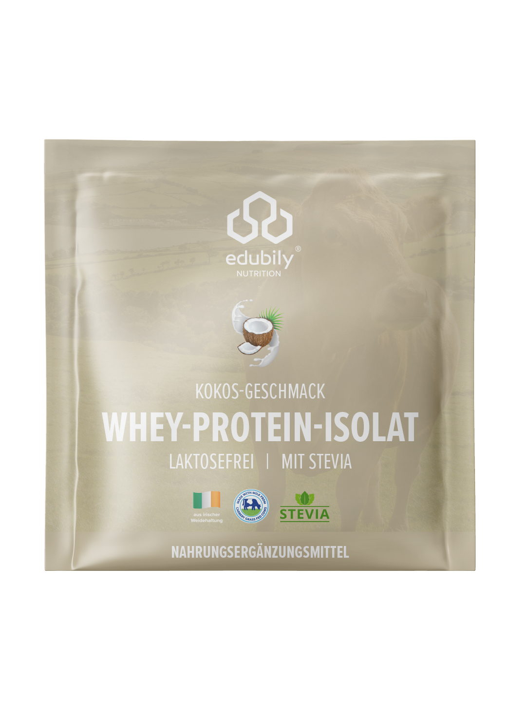 Whey-Protein-Isolat mit Geschmack Probe – Kokos – Packshot