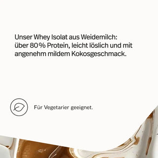 Whey-Protein-Isolat mit Geschmack Probe – Kokos – Bild 2