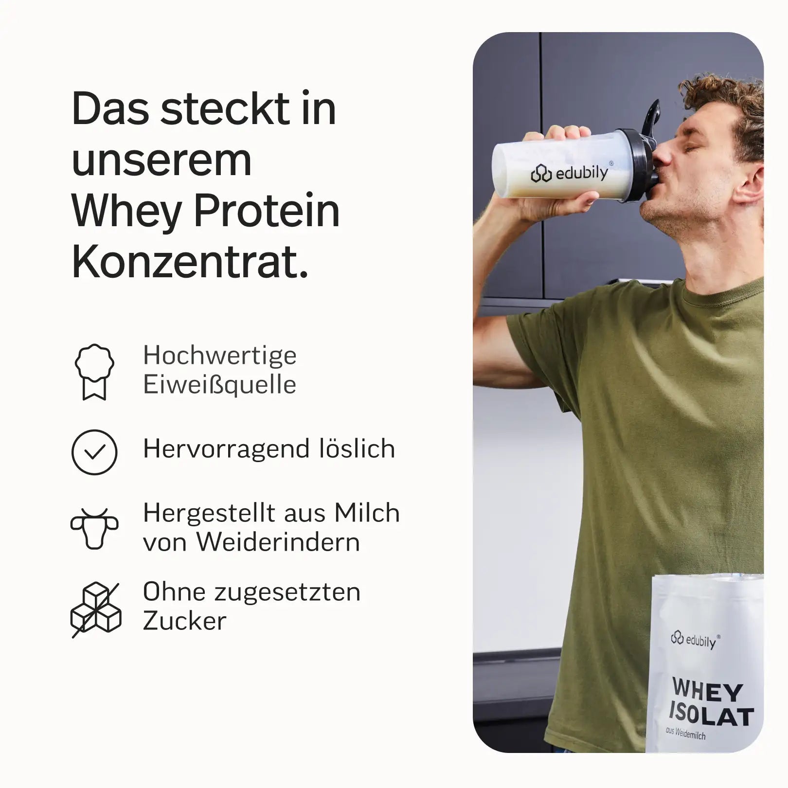 Whey-Protein-Isolat mit Geschmack Probe – Vanille – Bild 2