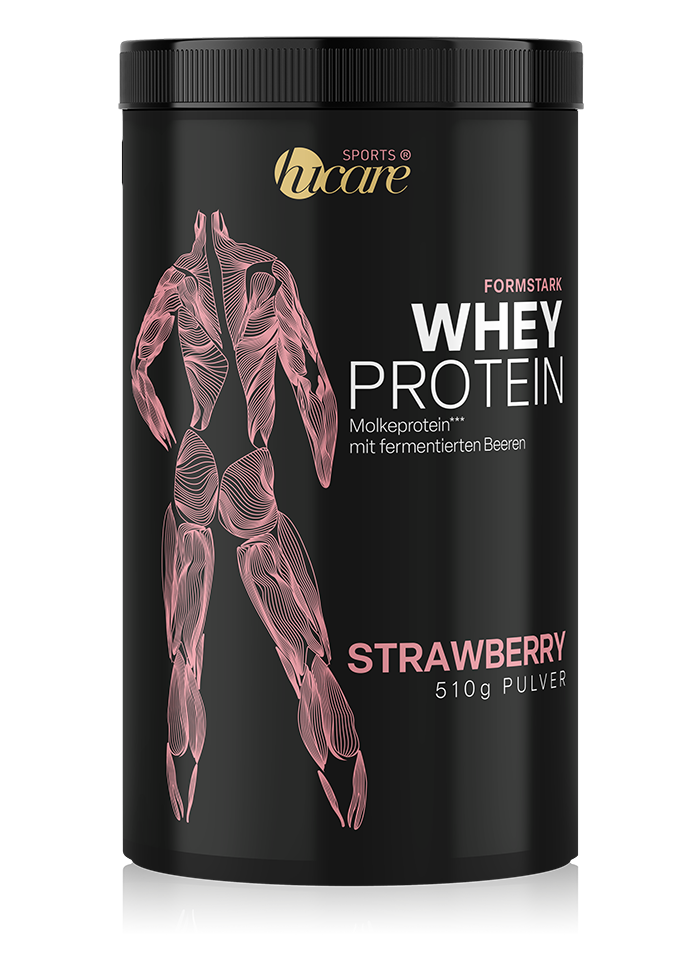 WHEY PROTEIN Strawberry (510 g Pulver) – Packshot
